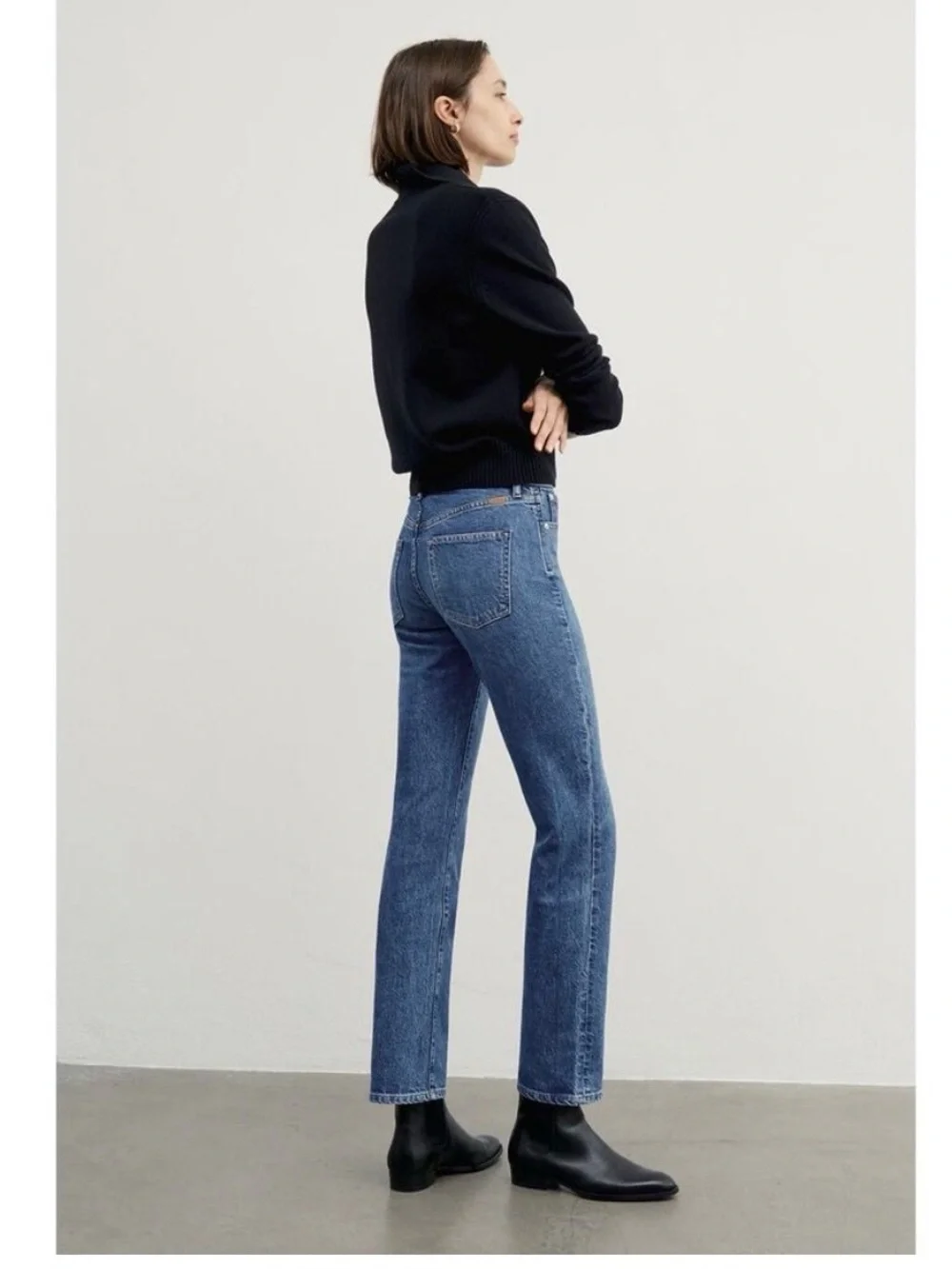 AYR The Lala Jeans Straight Leg True Story Medium Wash Womens 29S Minimalist